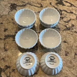 Pier 1 Set of 8 white Porcelain small bowl 2-oz Perfect for Charcuterie